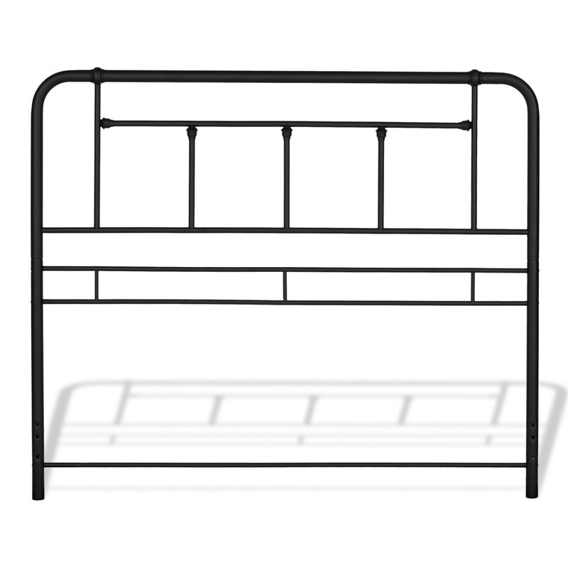 Fashion Bed Group Baldwin Full-Size Decorative Metal Headboard in Textured Black