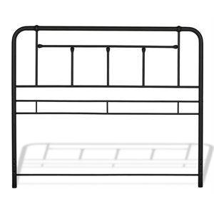 Fashion Bed Group Baldwin Full-Size Decorative Metal Headboard in Textured Black