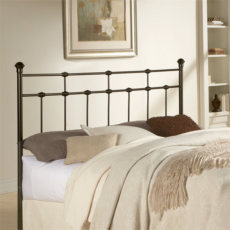 Fashion Bed Group Dexter Twin Sized Decorative Metal Headboard in Dark Bronze