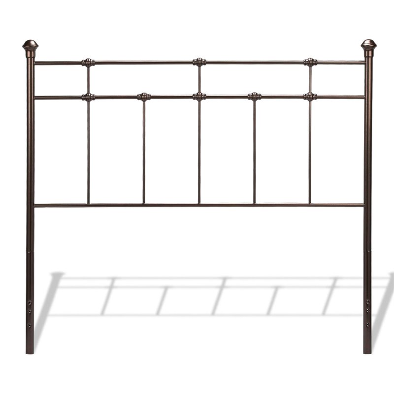Fashion Bed Group Dexter Twin Sized Decorative Metal Headboard in Dark Bronze