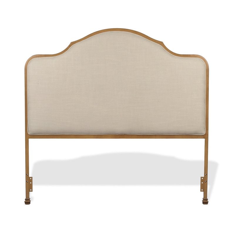 Fashion Bed Group Calvados Queen Sized Upholstered Decorative Wood Bed in Oak