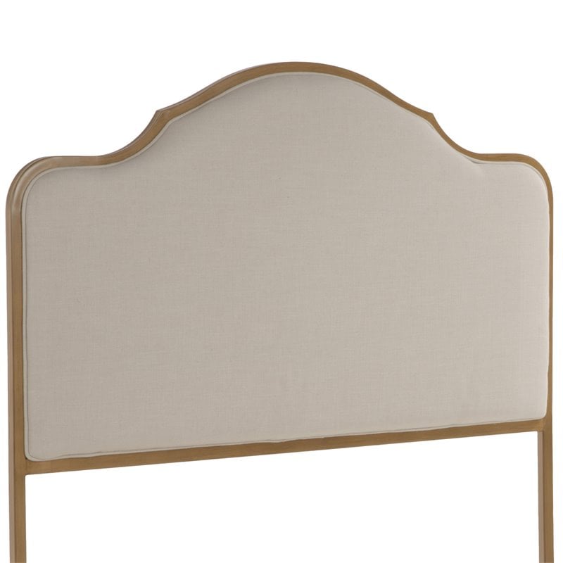 Fashion Bed Group Calvados Queen Sized Upholstered Decorative Wood Bed in Oak