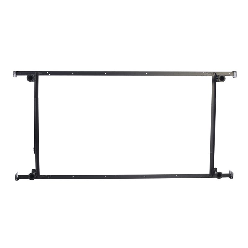 Fashion Bed Group Twin/Full-Size Metal Headboard & Footboard Bed Frame in Black