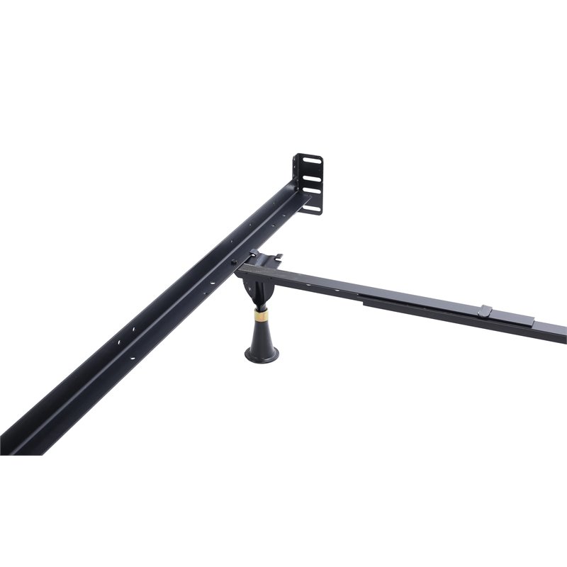 Fashion Bed Group Queen/King-Size Metal Headboard & Footboard Bed Frame in Black