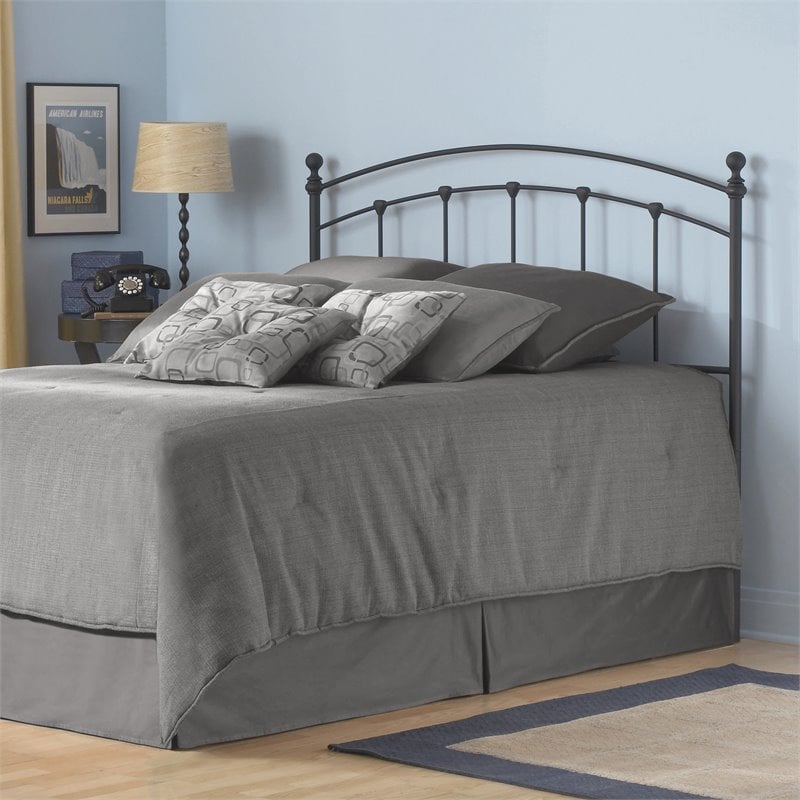 Fashion Bed Group Sanford Full Sized Decorative Metal Headboard in Matte Black