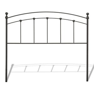 Fashion Bed Group Sanford Queen Sized Decorative Metal Headboard in Matte Black