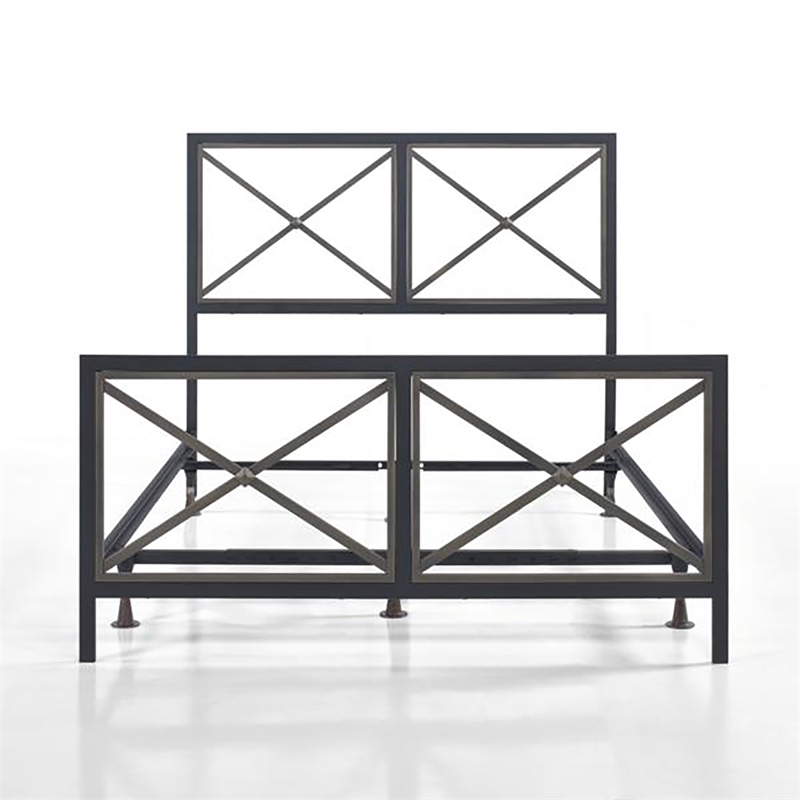 Mason King Bed w/ Frame - Textured Black / Gray Bronze