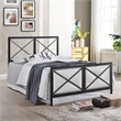 Mason King Bed w/ Frame - Textured Black / Gray Bronze