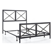 Mason King Bed w/ Frame - Textured Black / Gray Bronze