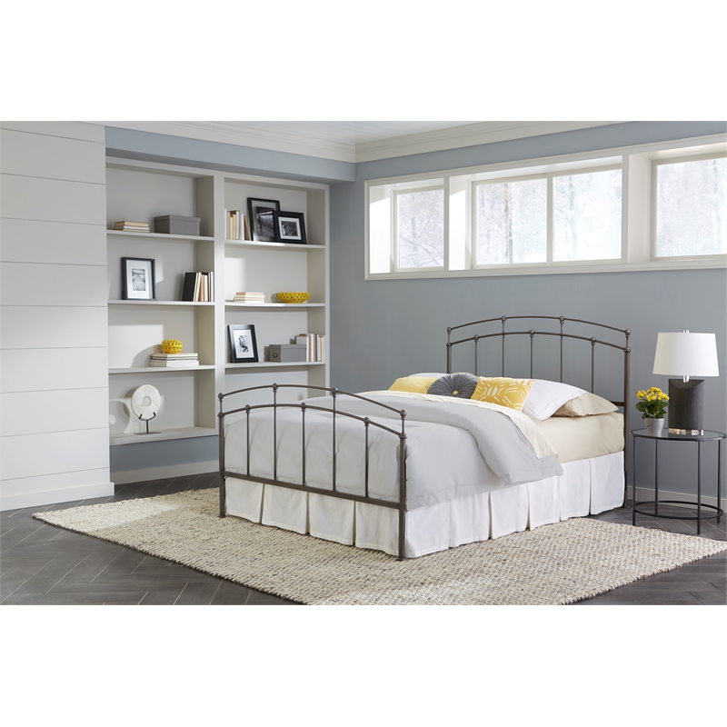 Fenton King Bed w/ Frame - Black Walnut