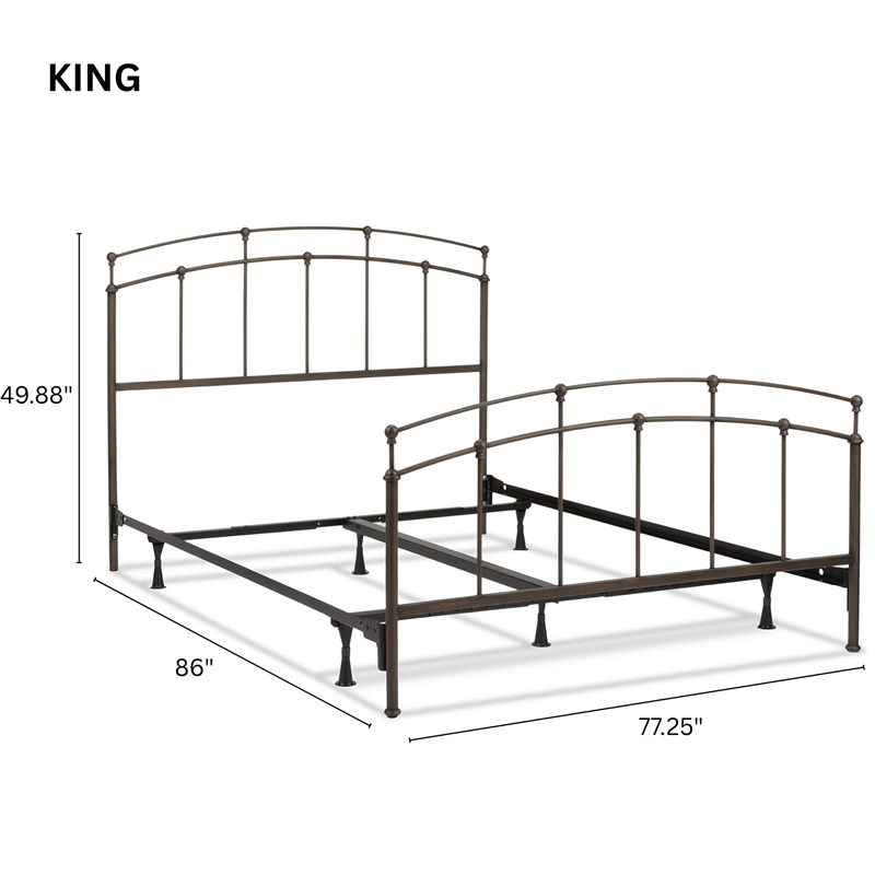 Fenton King Bed w/ Frame - Black Walnut