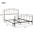 Fenton King Bed w/ Frame - Black Walnut
