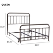 Beaconsfield Queen Bed w/ Frame - Oiled Bronze