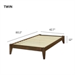 Willa Twin Wood Platform Bed - Walnut Finish