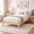 Willa Twin Wood Platform Bed - Natural Finish