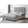 Vera King Upholstered Platform Bed - Gray