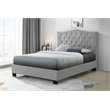 Vera King Upholstered Platform Bed - Gray