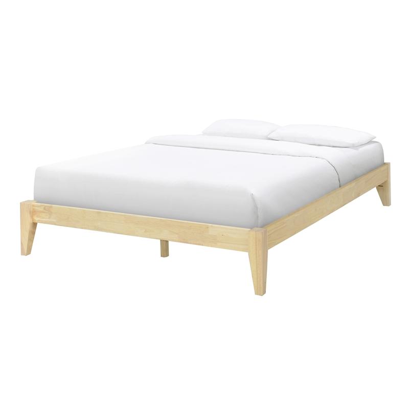 Willa Queen Wood Platform Bed - Natural Finish
