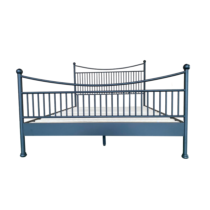 Santorini - Complete Bed - Queen - Matte Black Finish