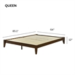 Willa Queen Wood Platform Bed - Walnut Finish