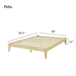 Willa Full Wood Platform Bed - Natural Finish