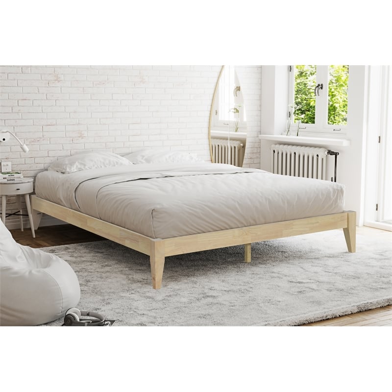 Willa Full Wood Platform Bed - Natural Finish