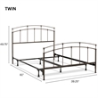 Fenton Twin Bed w/ Frame - Black Walnut