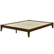 Willa King Wood Platform Bed - Walnut Finish