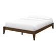 Willa King Wood Platform Bed - Walnut Finish