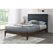 Willa King Wood Platform Bed - Walnut Finish