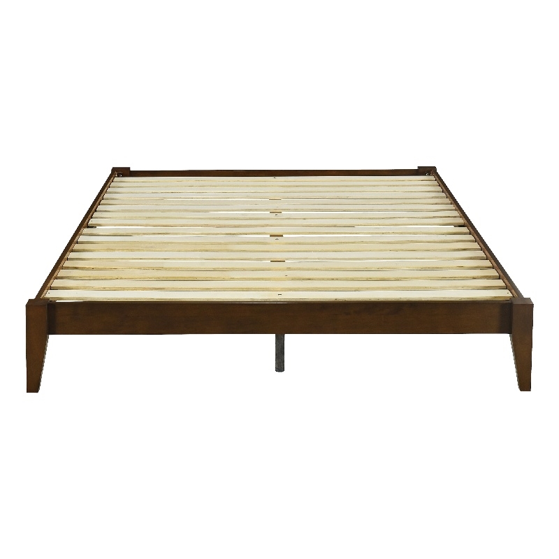 Willa King Wood Platform Bed - Walnut Finish