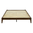 Willa King Wood Platform Bed - Walnut Finish