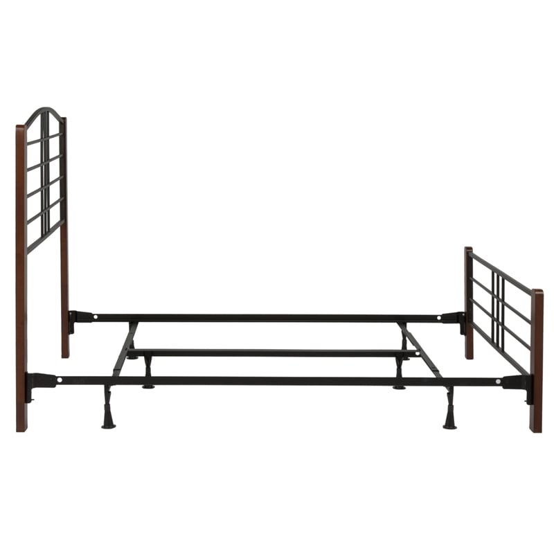 Dayton King Bed w/ Frame - Textured Black & Spice