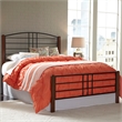 Dayton King Bed w/ Frame - Textured Black & Spice