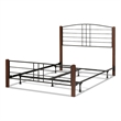 Dayton King Bed w/ Frame - Textured Black & Spice