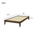 Willa Full Wood Platform Bed - Walnut Finish