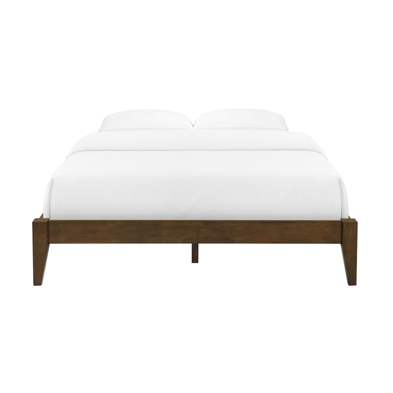 Willa Full Wood Platform Bed - Walnut Finish