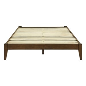 Willa Full Wood Platform Bed - Walnut Finish