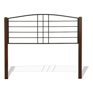 Dayton Full Headboard Only - Textured Black & Spice