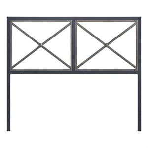 Mason King Headboard Only - Textured Black / Gray Bronze