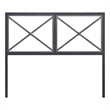 Mason King Headboard Only - Textured Black / Gray Bronze