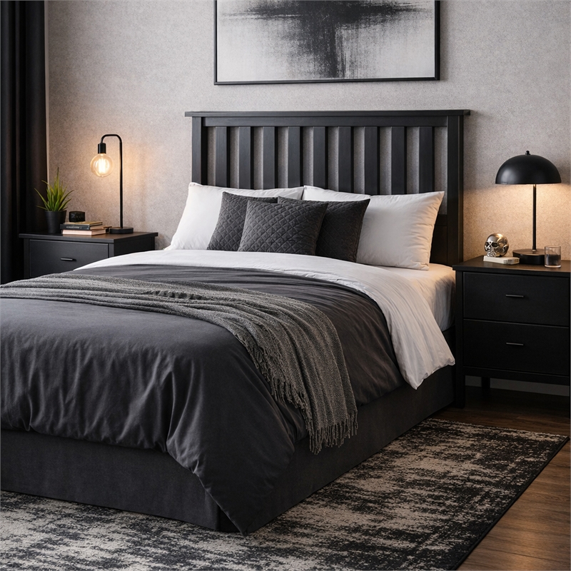 Oxford Full/Queen Headboard Only - Black