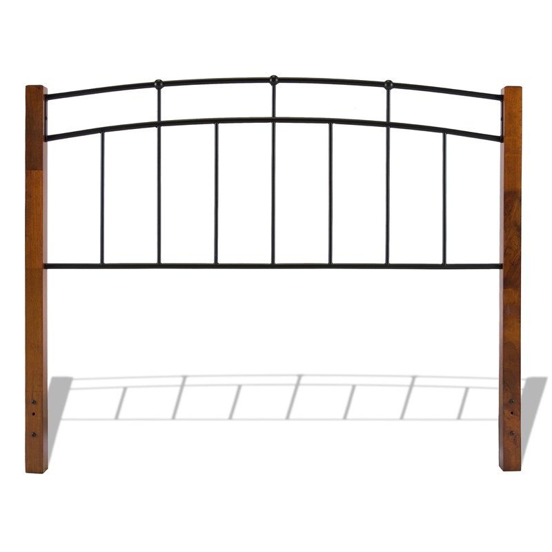 Benson King Headboard & Footboard - Textured Black & Maple - Frame Not Included