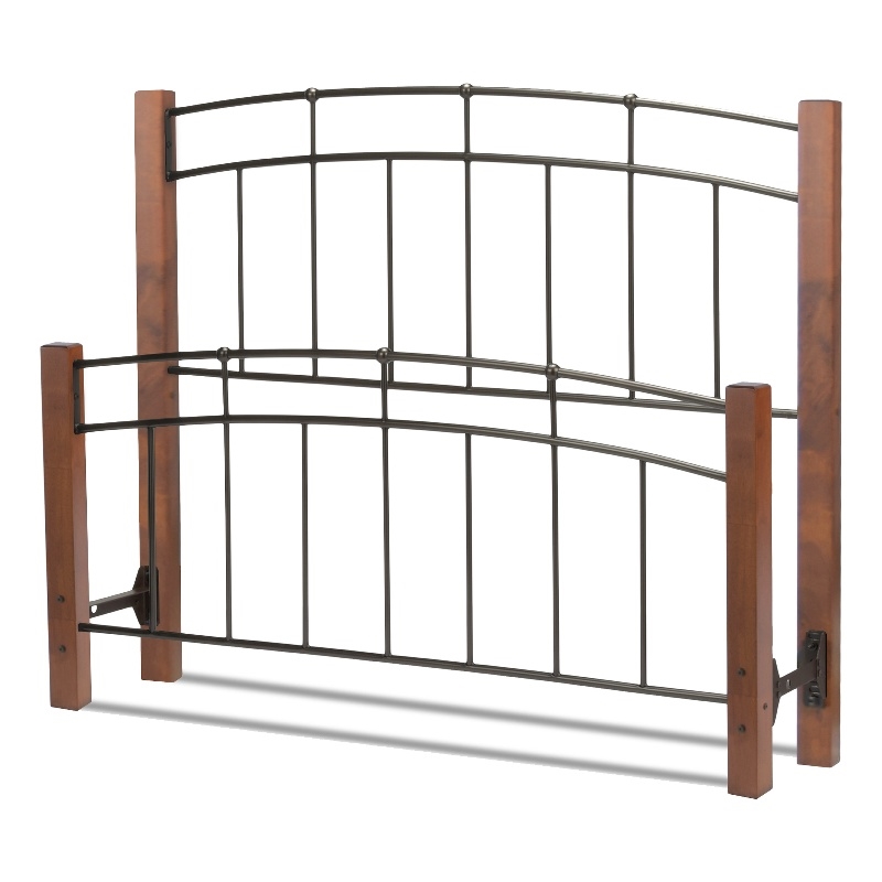 Benson King Headboard & Footboard - Textured Black & Maple - Frame Not Included