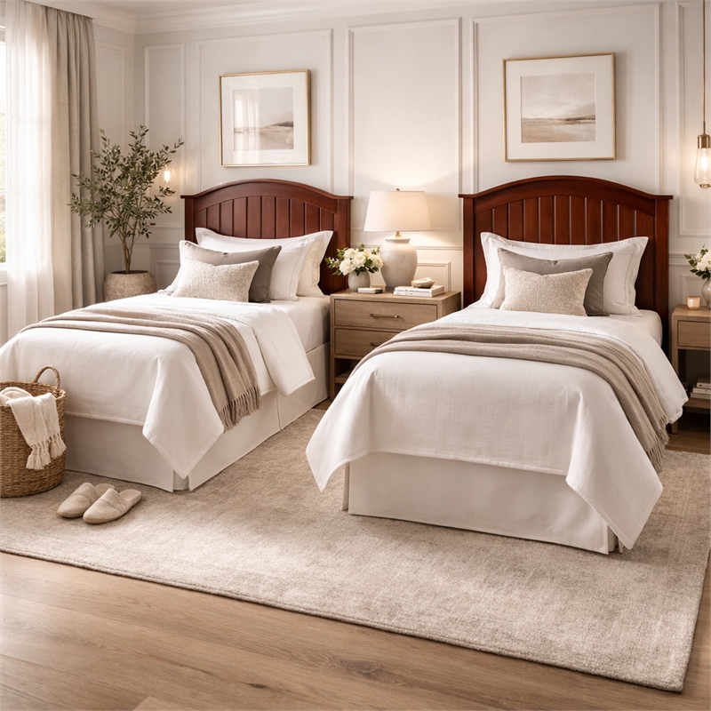 Cardiff Twin Headboard Only - Merlot
