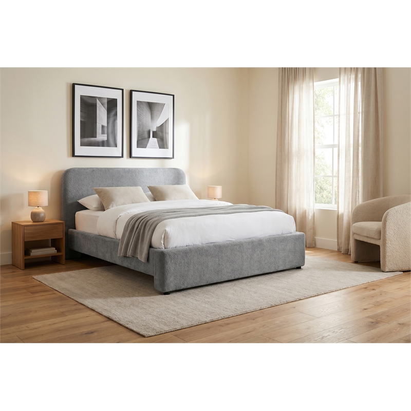 Nuage - Complete Bed - Queen - Stone