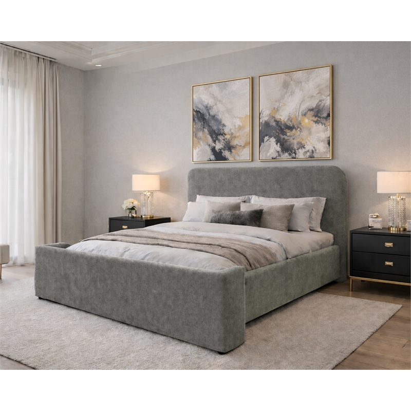 Nuage - Complete Bed - Queen - Stone