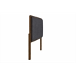 George - Headboard - Full/Queen - Walnut Finish - Charcoal Upholstery
