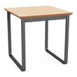 Gansett Reception Waiting Room Steel End Table / Charcoal Steel / Natural
