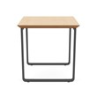 Gansett Reception Waiting Room Steel End Table / Charcoal Steel / Natural